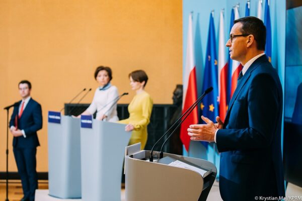 Prime Minister Chancellery while using “Empora” lecterns made by Awarts